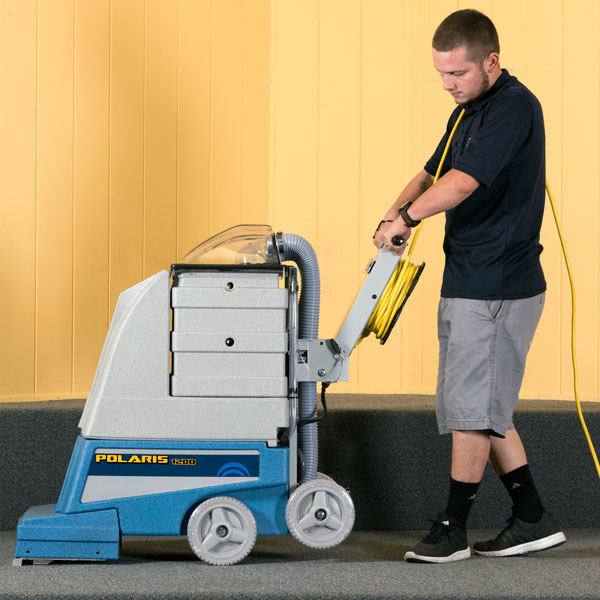 Cleaning Carpet with the EDIC Polaris 1200 Self-Contained Carpet Scrubbing Extractor