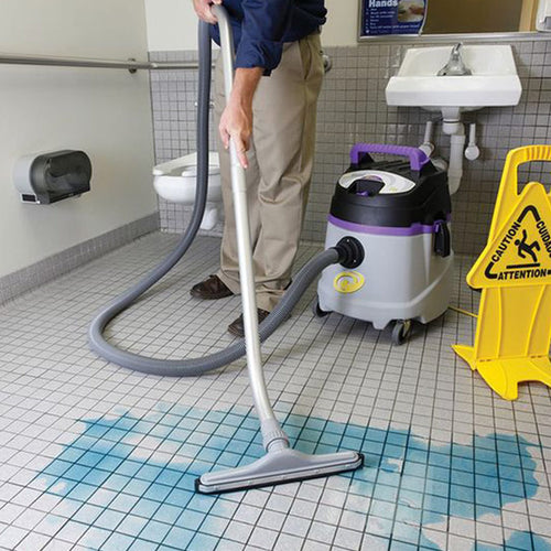 Cleaning a Bathroom Floor with the ProTeam ProGuard 10 Gallon Wet Debris Recovery Vacuum Thumbnail