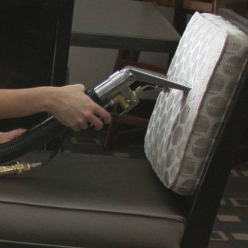 Mytee Stainless Steel Upholstery Tool Cleaning a Chair Thumbnail