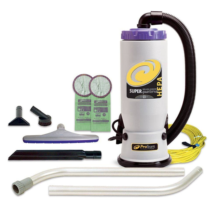 ProTeam® Super QuarterVac HEPA Backpack Vacuum with Tools & Bags