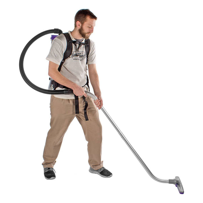 ProTeam Super Coach Backpack Vacuum - in use