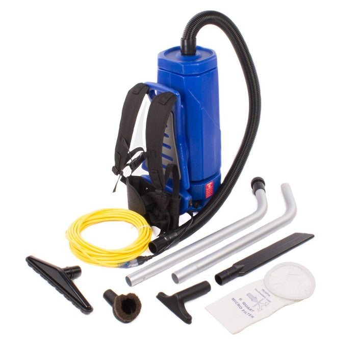 Backside of Backpack Vacuum with Toolkit